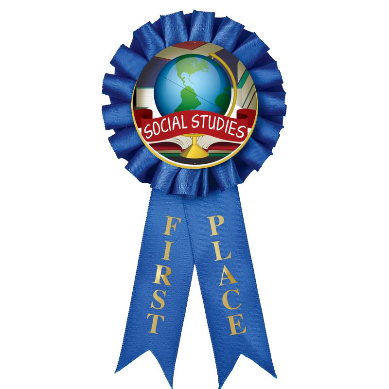 1ST PLACE MYLAR ROSETTES