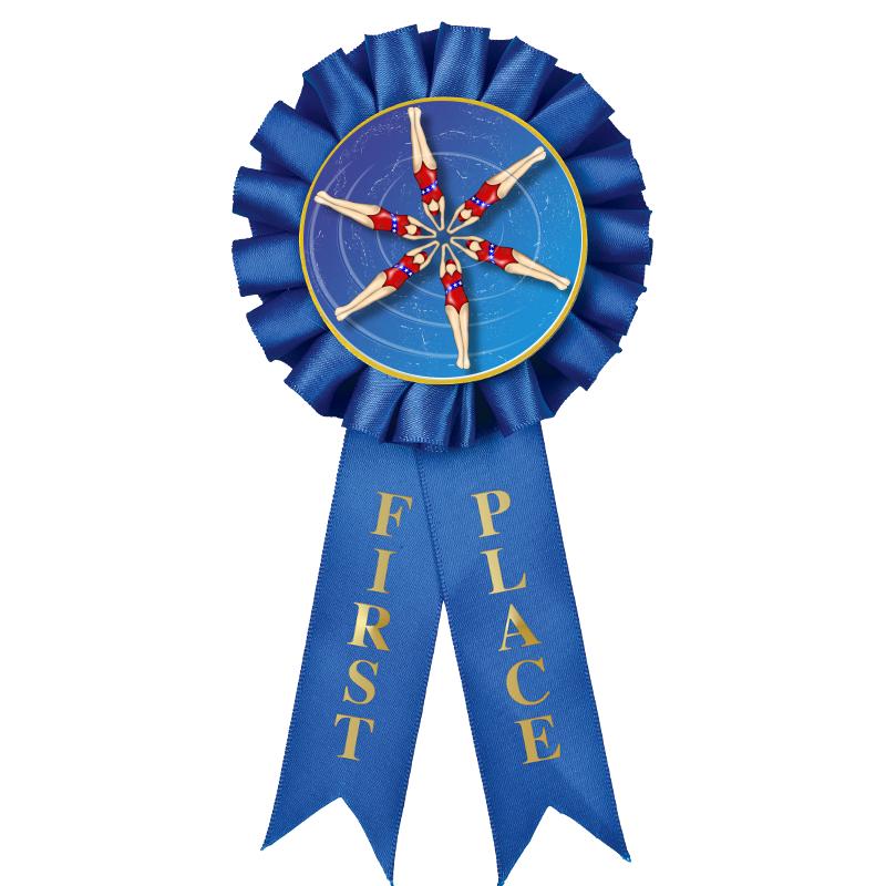 1ST PLACE MYLAR ROSETTES