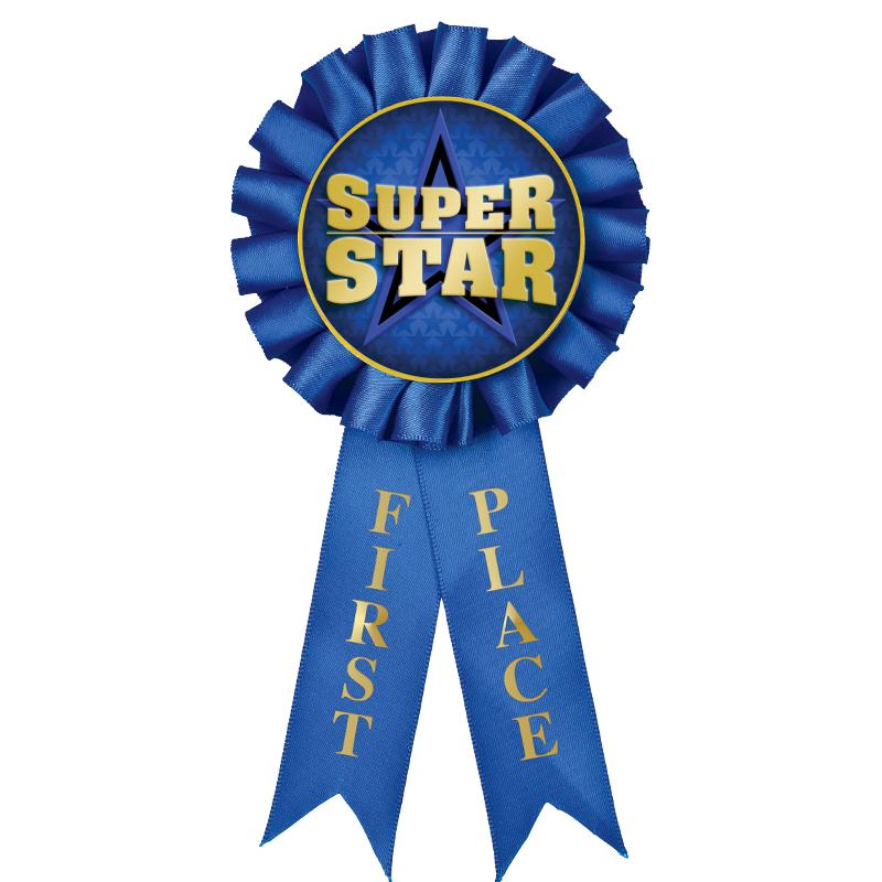 1ST PLACE MYLAR ROSETTES