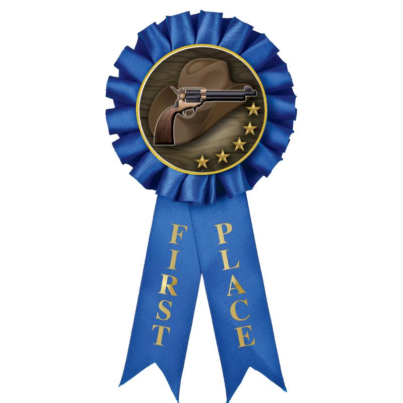 1ST PLACE MYLAR ROSETTES