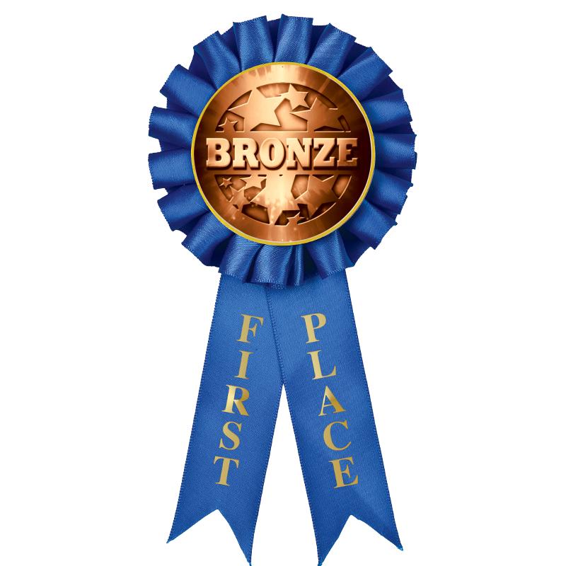 1ST PLACE MYLAR ROSETTES