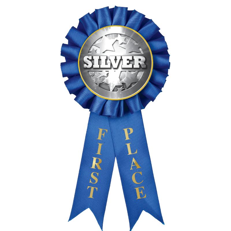 1ST PLACE MYLAR ROSETTES