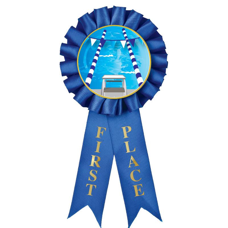 1ST PLACE MYLAR ROSETTES