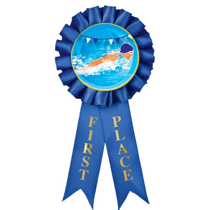 1ST PLACE MYLAR ROSETTES