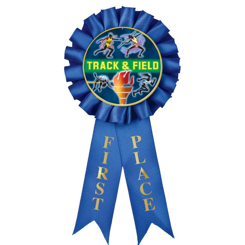 1ST PLACE MYLAR ROSETTES