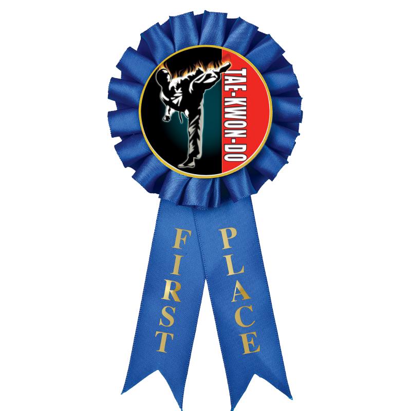 1ST PLACE MYLAR ROSETTES