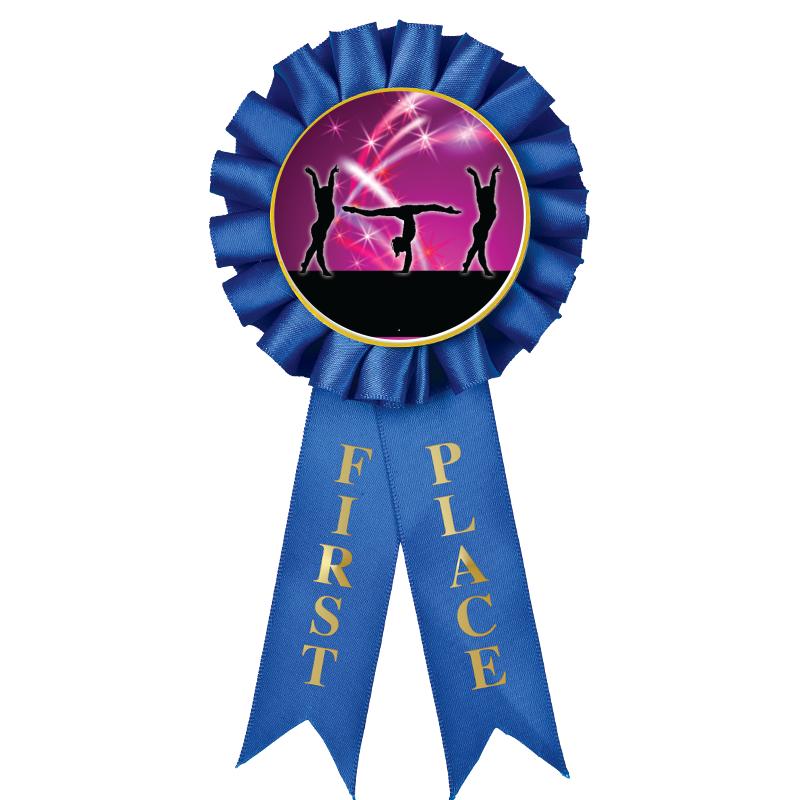 1ST PLACE MYLAR ROSETTES