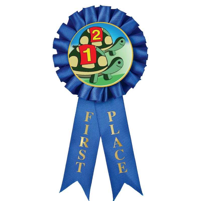1ST PLACE MYLAR ROSETTES