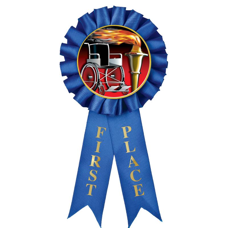 1ST PLACE MYLAR ROSETTES