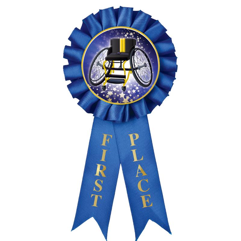 1ST PLACE MYLAR ROSETTES