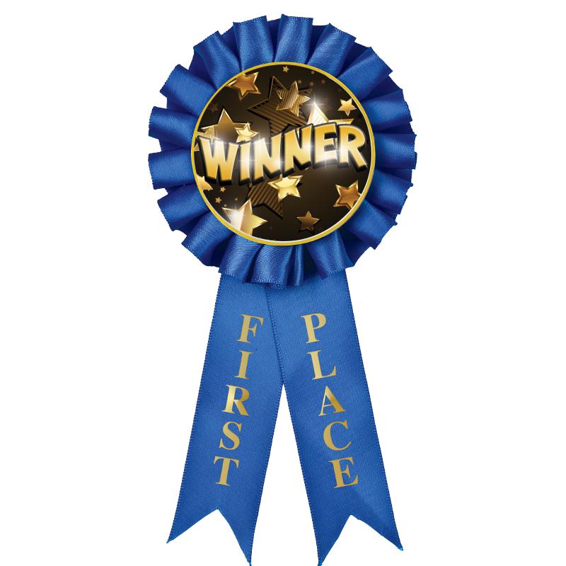 1ST PLACE MYLAR ROSETTES