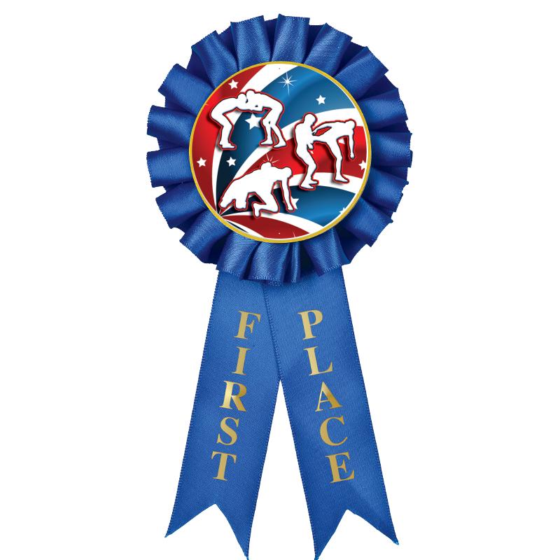 1ST PLACE MYLAR ROSETTES