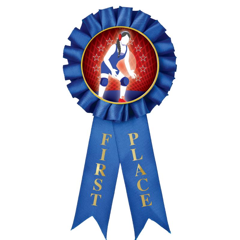 1ST PLACE MYLAR ROSETTES