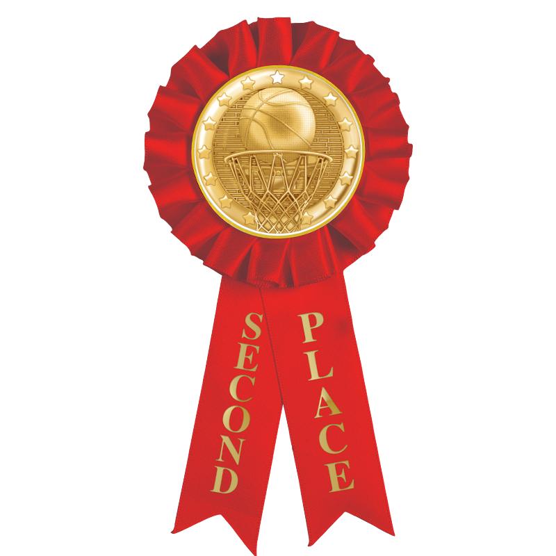 2ND PLACE MYLAR ROSETTES