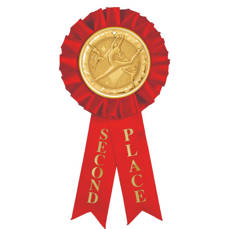 2ND PLACE MYLAR ROSETTES