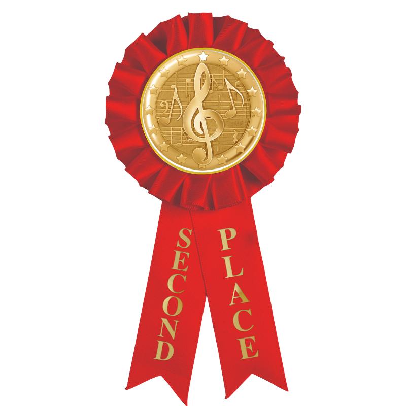 2ND PLACE MYLAR ROSETTES