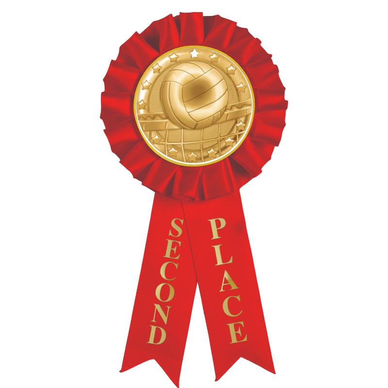 2ND PLACE MYLAR ROSETTES