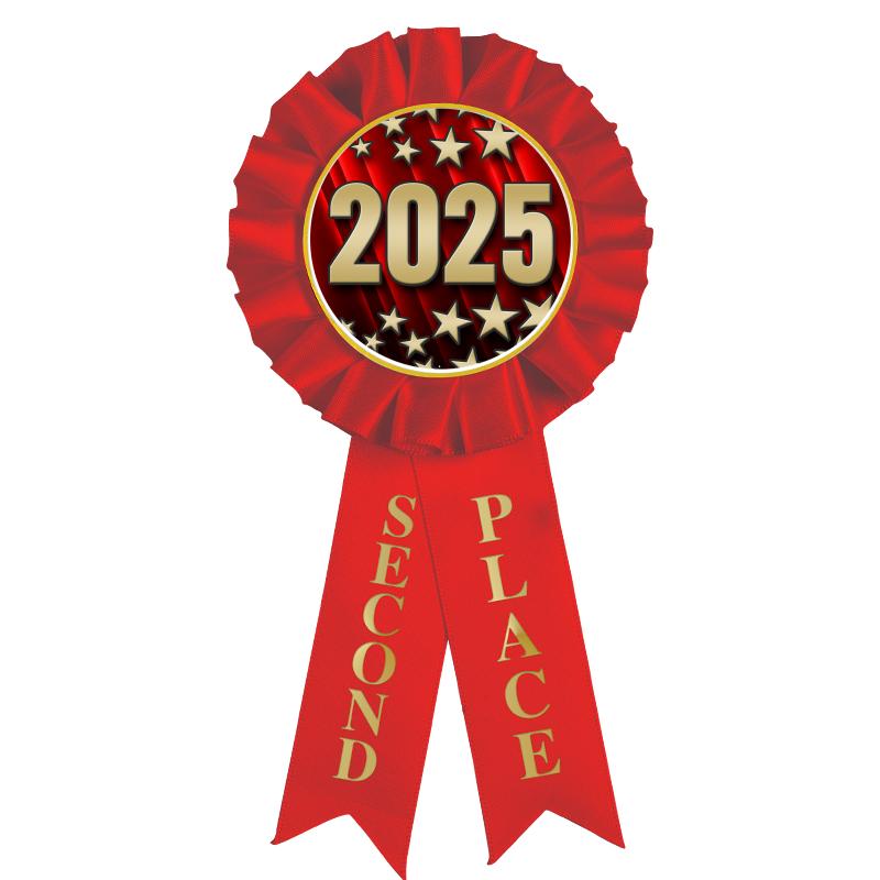 2ND PLACE MYLAR ROSETTES