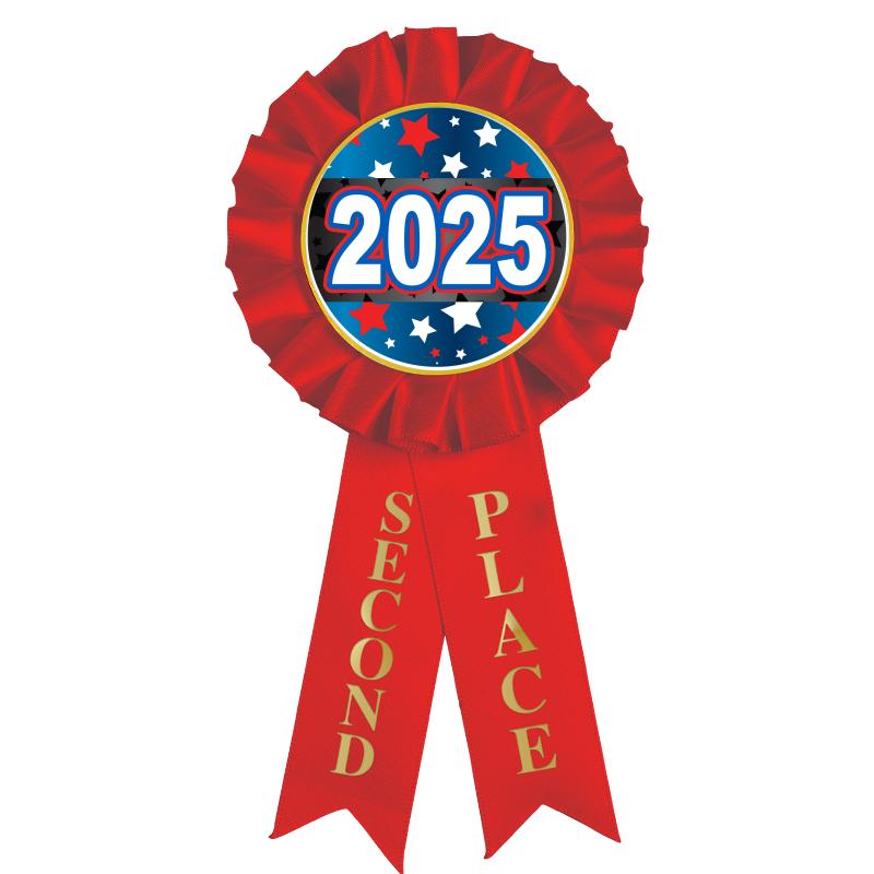 2ND PLACE MYLAR ROSETTES