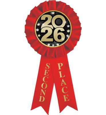 2nd Place Rosette Ribbon