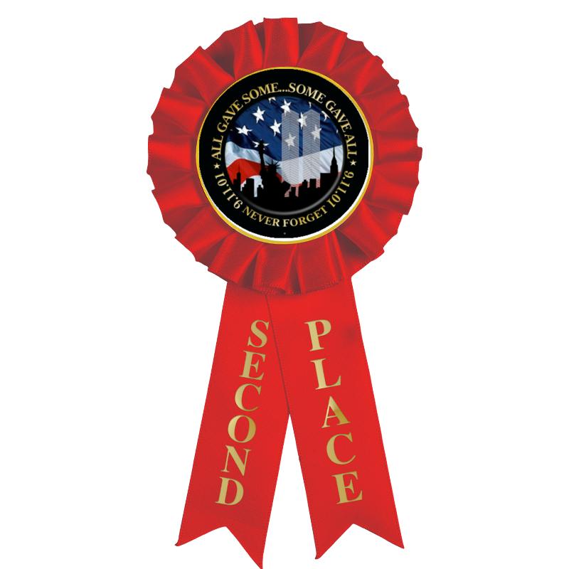 2ND PLACE MYLAR ROSETTES