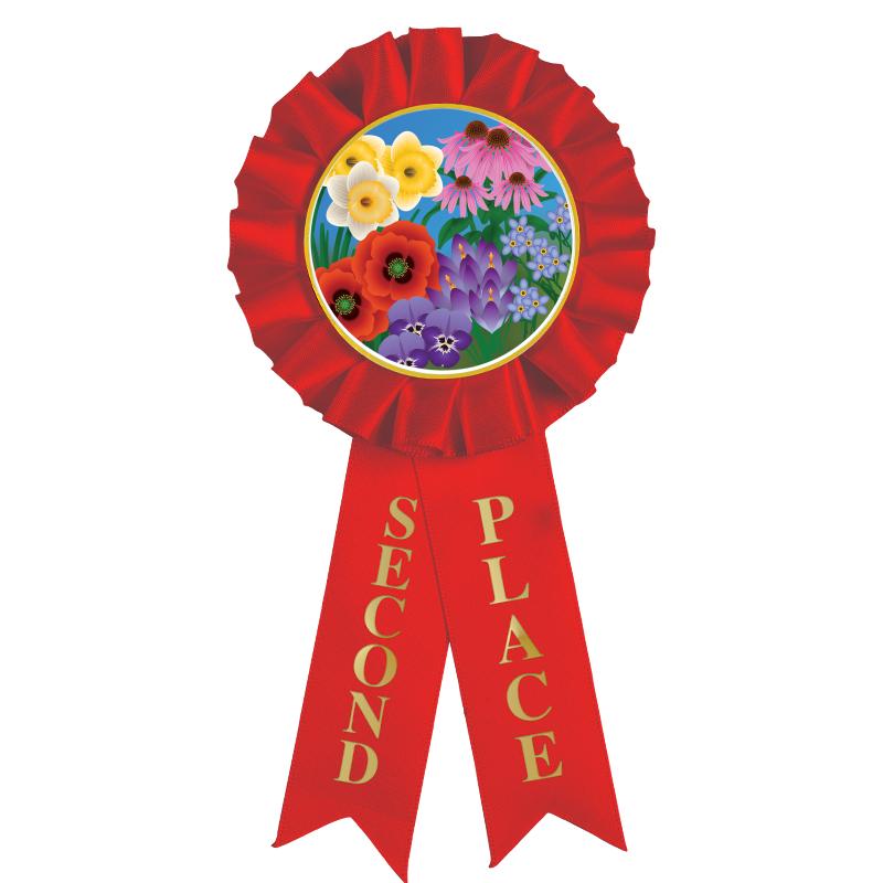 2ND PLACE MYLAR ROSETTES