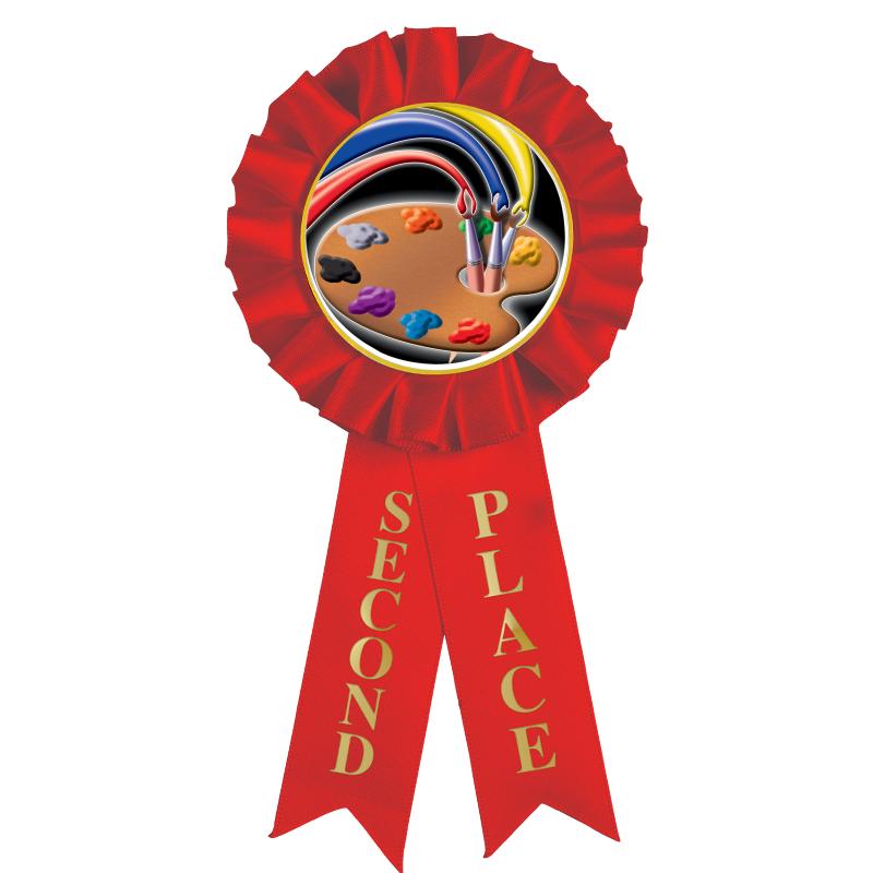 2ND PLACE MYLAR ROSETTES