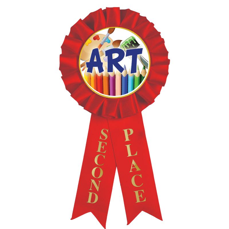 2ND PLACE MYLAR ROSETTES