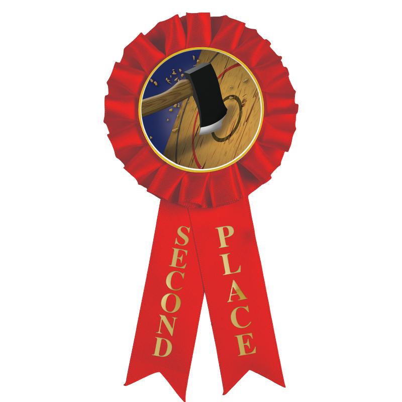 2ND PLACE MYLAR ROSETTES