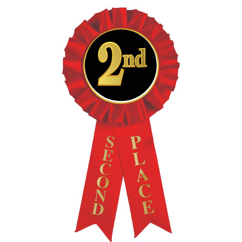 2ND PLACE MYLAR ROSETTES