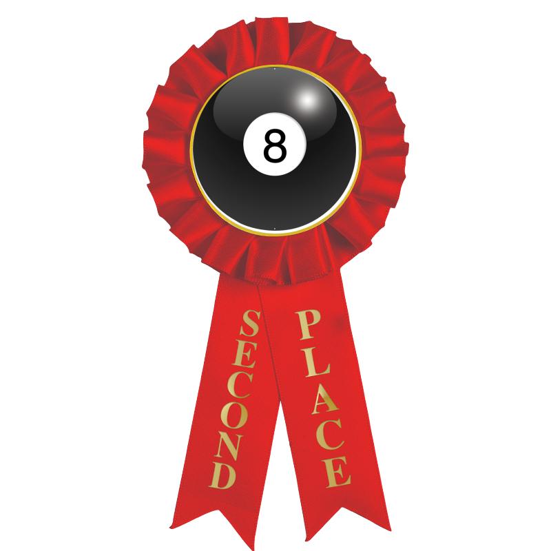 2ND PLACE MYLAR ROSETTES