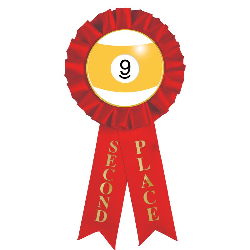 2ND PLACE MYLAR ROSETTES