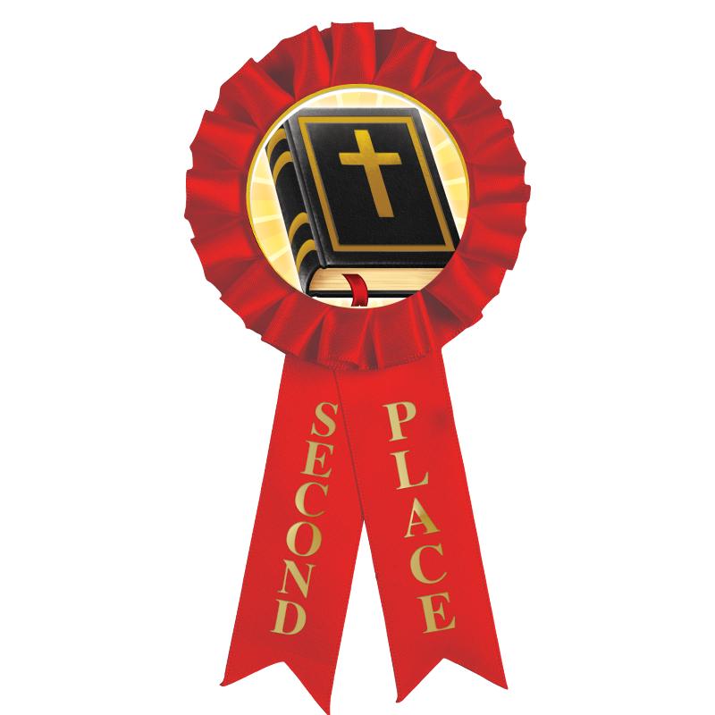 2ND PLACE MYLAR ROSETTES