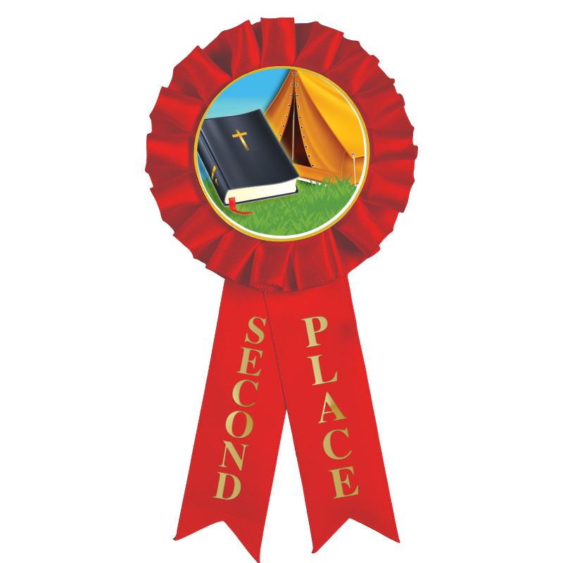 2ND PLACE MYLAR ROSETTES