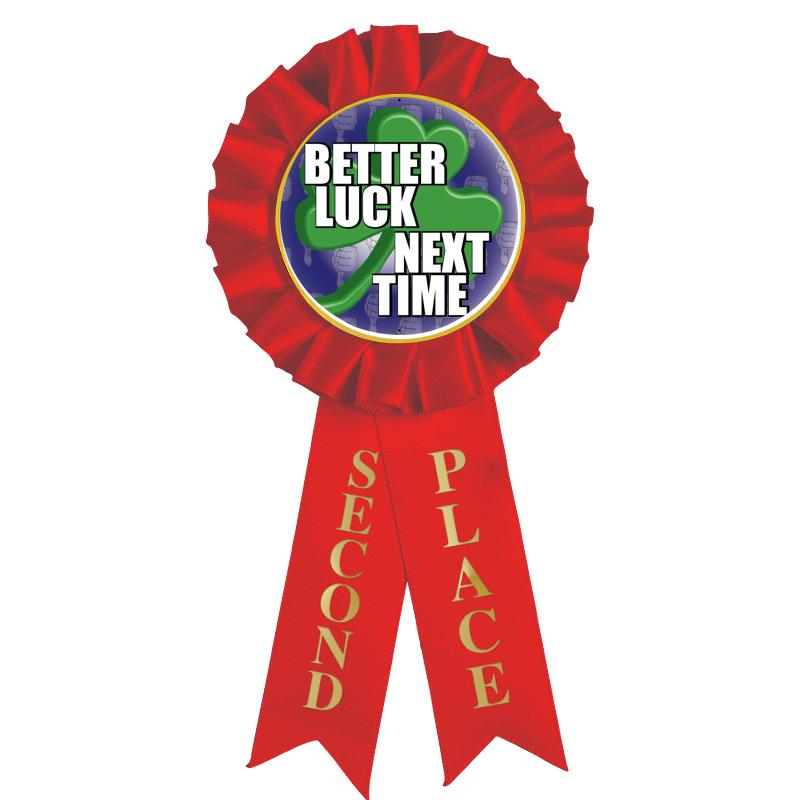 2ND PLACE MYLAR ROSETTES