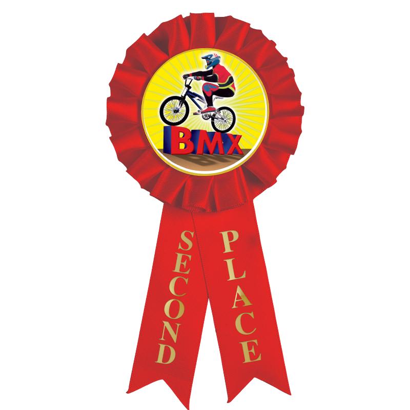 2ND PLACE MYLAR ROSETTES