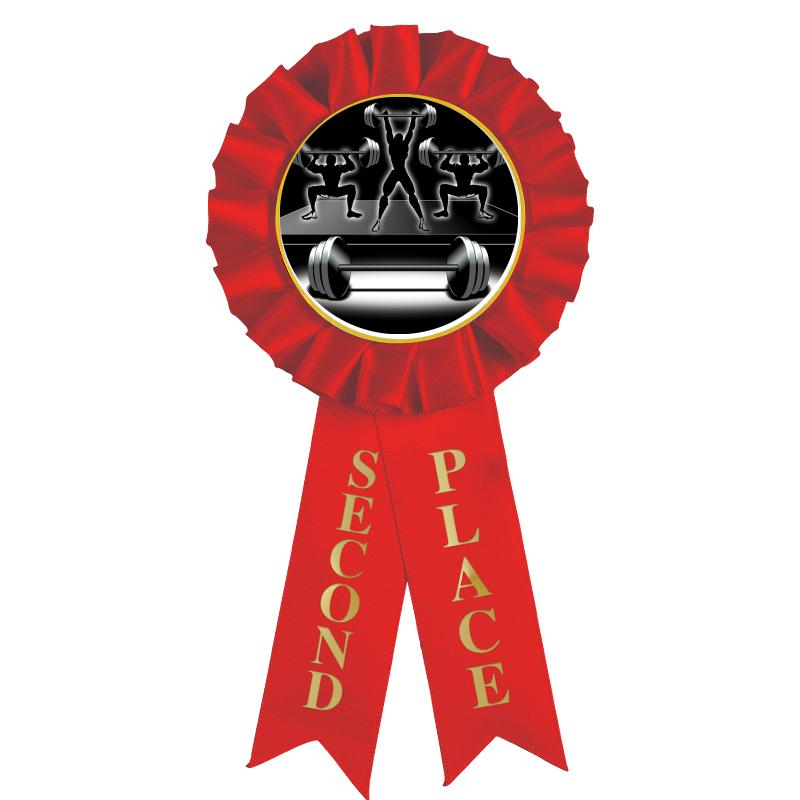 2ND PLACE MYLAR ROSETTES