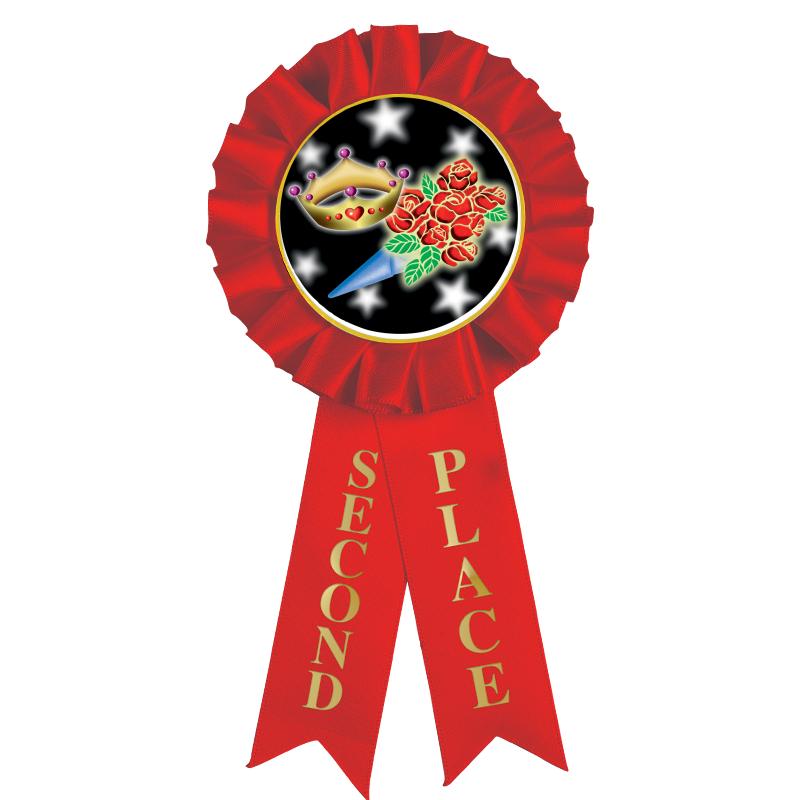 2ND PLACE MYLAR ROSETTES