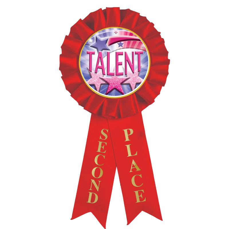 2ND PLACE MYLAR ROSETTES