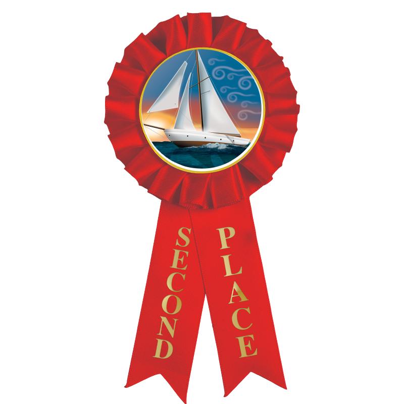 2ND PLACE MYLAR ROSETTES