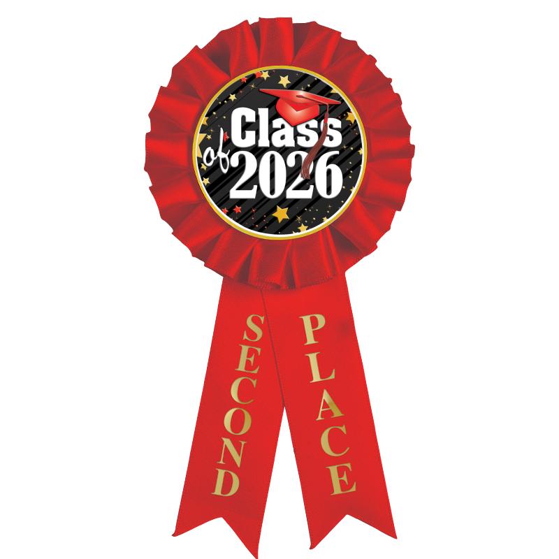 2ND PLACE MYLAR ROSETTES