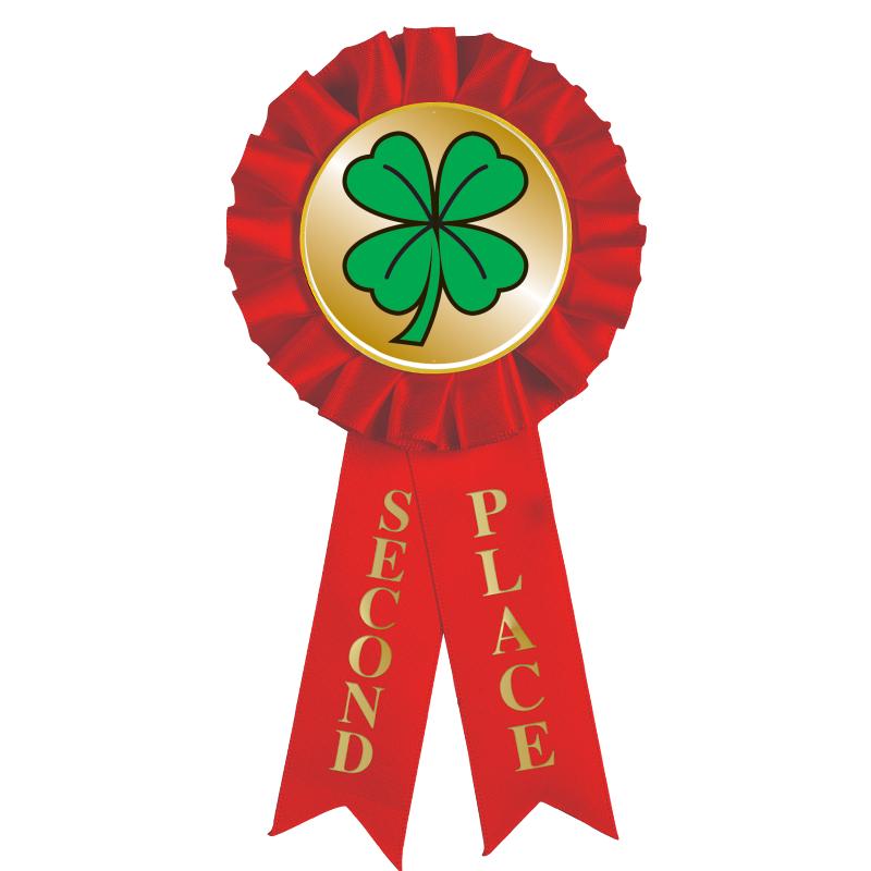 2ND PLACE MYLAR ROSETTES