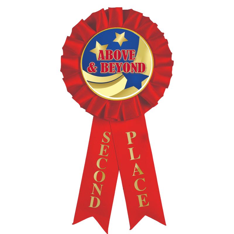 2ND PLACE MYLAR ROSETTES