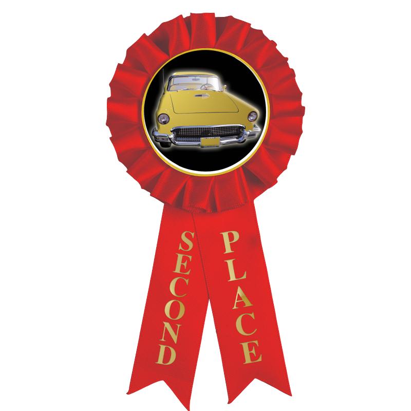 2ND PLACE MYLAR ROSETTES