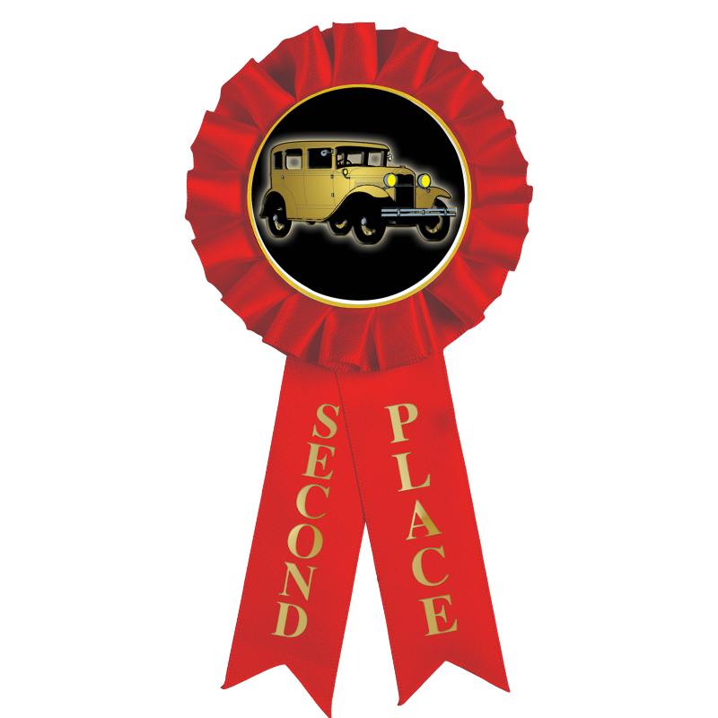 2ND PLACE MYLAR ROSETTES