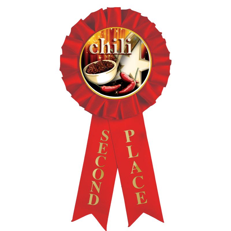 2ND PLACE MYLAR ROSETTES