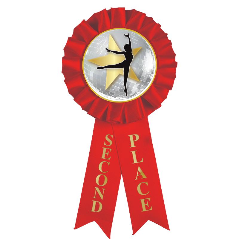 2ND PLACE MYLAR ROSETTES