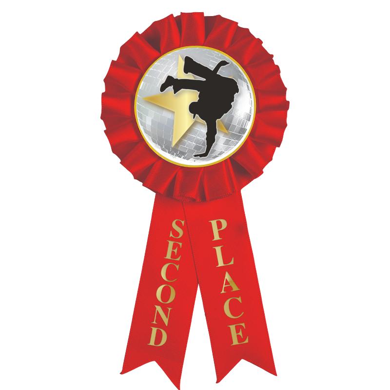 2ND PLACE MYLAR ROSETTES