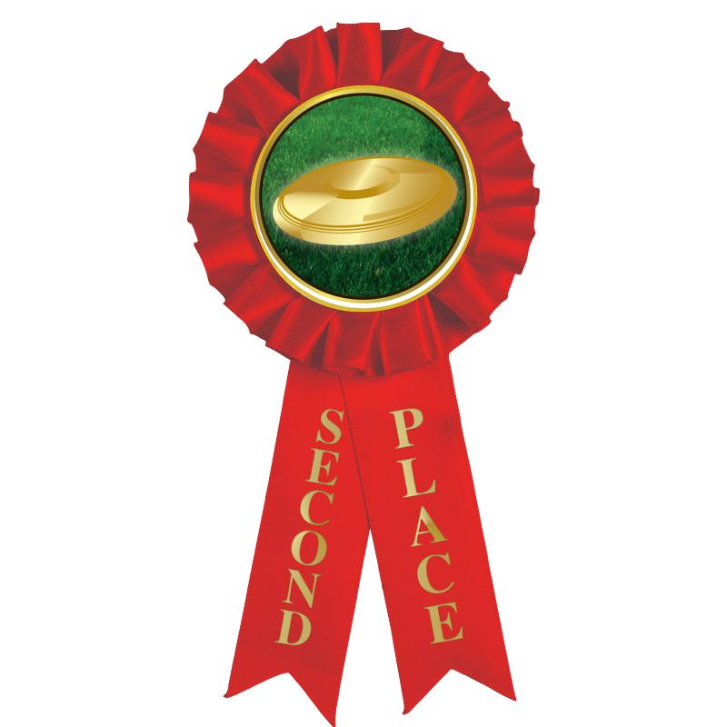 2ND PLACE MYLAR ROSETTES