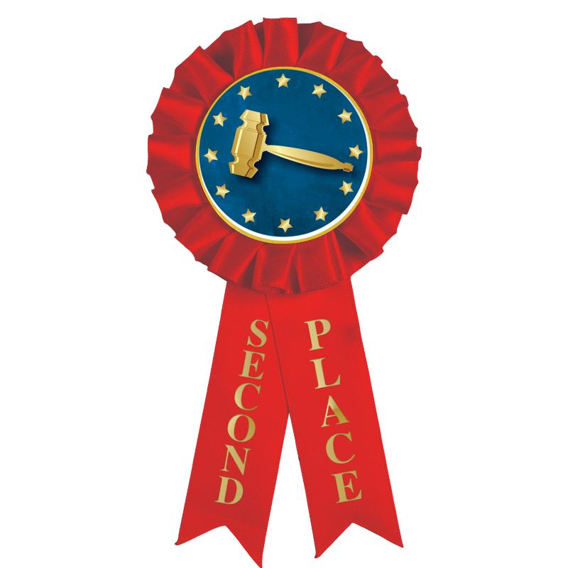 2ND PLACE MYLAR ROSETTES